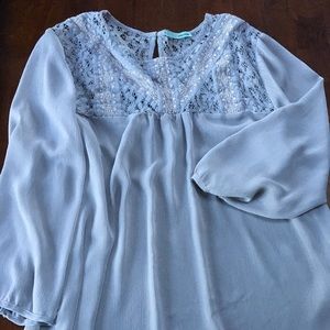 Light grey lace blouse